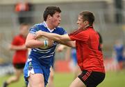 24 June 2012; James McElroy, Monaghan, in action against Michael O'Hare, Down. Electric Ireland Ulster GAA Football Minor Championship Semi-Final, Down v Monaghan, Morgan Athletic Grounds, Armagh. Picture credit: Oliver McVeigh / SPORTSFILE
