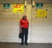 24 June 2012; Cork supporter Bob Canty, from Mayfield, Cork, ahead of the game. Munster GAA Hurling Senior Championship Semi-Final, Cork v Tipperary, Páirc Uí Chaoimh, Cork. Picture credit: Stephen McCarthy / SPORTSFILE