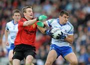 24 June 2012; Drew Wylie, Monaghan, in action against Eoin McCartan, Down. Ulster GAA Football Senior Championship Semi-Final, Down v Monaghan, Morgan Athletic Grounds, Armagh. Picture credit: Dáire Brennan / SPORTSFILE