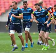 15 September 2017; Rhys Ruddock, left, during the Leinster Rugby Captain's Run and Press Conference at Nelson Mandela Bay Stadium in Port Elizabeth, South Africa. Photo by Richard Huggard/Sportsfile