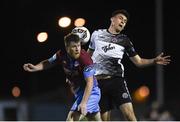 15 September 2017; Chris Mulhall of Drogheda United in action against Warren O’Hora of Bohemians during the SSE Airtricity League Premier Division match between Drogheda United and Bohemians at United Park in Drogheda, Co. Louth. Photo by Seb Daly/Sportsfile
