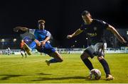 15 September 2017; Aaron Greene of Bray Wanderers in action against Barry Cotter of Limerick during the SSE Airtricity League Premier Division match between Bray Wanderers and Limerick FC at the Carlisle Grounds in Wicklow. Photo by David Fitzgerald/Sportsfile