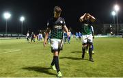 15 September 2017; Ryan Robinson, left, and John Sullivan of Bray Wanderers leave the field following the SSE Airtricity League Premier Division match between Bray Wanderers and Limerick FC at the Carlisle Grounds in Wicklow. Photo by David Fitzgerald/Sportsfile