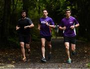 16 September 2017; Former Roscommon GAA footballer, Cathal Cregg and current Roscommon GAA footballer Niall Kilroy joined runners at the Lough Key parkrun where Vhi hosted a special event to celebrate their partnership with parkrun Ireland. Cathal Cregg and Niall Kilroy were on hand to lead the warm up for parkrun participants before completing the 5km course alongside newcomers and seasoned parkrunners alike. Vhi provided walkers, joggers, runners and volunteers at Lough Key parkrun with a variety of refreshments in the Vhi Relaxation Area at the finish line. A qualified physiotherapist was also available to guide participants through a post event stretching routine to ease those aching muscles. parkruns take place over a 5km course weekly, are free to enter and are open to all ages and abilities, providing a fun and safe environment to enjoy exercise. To register for a parkrun near you visit www.parkrun.ie. New registrants should select their chosen event as their home location. You will then receive a personal barcode which acts as your free entry to any parkrun event worldwide. Pictured is current Roscommon GAA footballer Niall Kilroy, left, David Collins, Corporate Account Manager Vhi, at Lough Key, Co. Roscommon. Photo by Seb Daly/Sportsfile