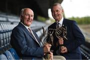 16 September 2017; Former Kilkenny hurler Eddie Keher, left, and former Donegal footballer Brian McEniff with their Lifetime Achievement Awards at the GPA Former Players Event at Croke Park in Dublin. Photo by Cody Glenn/Sportsfile