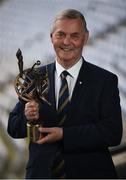 16 September 2017; Former Donegal footballer Brian McEniff with his Lifetime Achievement Award at the GPA Former Players Event at Croke Park in Dublin. Photo by Cody Glenn/Sportsfile