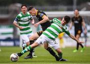16 September 2017; Shane Grimes of Dundalk in action against Aaron Bolger of Shamrock Rovers during the EA Sports Cup Final between Shamrock Rovers and Dundalk at Tallaght Stadium in Dublin. Photo by Stephen McCarthy/Sportsfile
