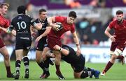 16 September 2017; Alex Wootton of Munster is tackled by Paul James of Ospreys during the Guinness PRO14 Round 3 match between Ospreys and Munster at Liberty Stadium in Swansea. Photo by Ben Evans/Sportsfile