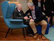 16 September 2017; Mackey McKenna, left, former Tippeary hurler, in conversation with Donal Collins, former Cork hurler, in attendance during the GPA Former Players Event at Croke Park in Dublin. Photo by Cody Glenn/Sportsfile