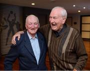 16 September 2017; Former Dublin football and hurling team-mates Jimmy Grey, left, and Marcus Wilson, in attendance at the GPA Former Players Event at Croke Park in Dublin. Photo by Cody Glenn/Sportsfile