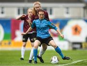 16 September 2017; Dearbhaile Beirne of UCD Waves in action against Aoife Brennen of Galway WFC during the Continental Tyres Women's National League Shield Final match between Galway WFC and UCD Waves at Eamonn Deasy Park in Galway. Photo by Eóin Noonan/Sportsfile