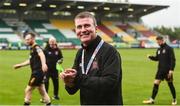 16 September 2017; Dundalk manager Stephen Kenny celebrates following the EA Sports Cup Final between Shamrock Rovers and Dundalk at Tallaght Stadium in Dublin. Photo by Stephen McCarthy/Sportsfile