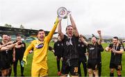 16 September 2017; Dundalk players, including goalkeeper Gabriel Sava and Niclas Vemmelund celebrate with the cup following the EA Sports Cup Final between Shamrock Rovers and Dundalk at Tallaght Stadium in Dublin. Photo by Stephen McCarthy/Sportsfile