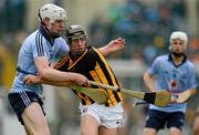 23 June 2012; Michael Donnelly, Kilkenny, in action against Colm Cronin, Dublin. Electric Ireland Leinster GAA Hurling Minor Championship Semi-Final, Dublin v Kilkenny, O'Moore Park, Portlaoise, Co. Laois. Picture credit: Stephen McCarthy / SPORTSFILE