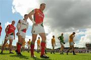 24 June 2012; Mayo captain Andy Moran leads his team in the pre-match parade. Connacht GAA Football Senior Championship Semi-Final, Mayo v Leitrim, McHale Park, Castlebar, Co. Mayo. Photo by Sportsfile