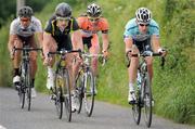 24 June 2012; Matt Brammeier, right, Omega Pharma-Quick Step, leads Martyn Irvine, RTS Racing, Philip Lavery, Node4 Giordana, and Nicolas Roche, AG2R La Mondiale, during the Elite Men's Road Race National Championships. Clonmel, Co. Tipperary. Picture credit: Stephen McMahon / SPORTSFILE