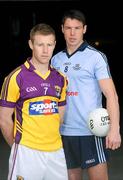 25 June 2012; Aindreas Doyle, left, Wexford, and Eamon Fennell, Dublin, after a press conference ahead of the Leinster GAA Football Championship Semi-Finals on Sunday 1st July. Croke Park, Dublin. Picture credit: David Maher / SPORTSFILE