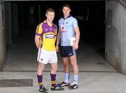 25 June 2012; Aindreas Doyle, left, Wexford, and Eamon Fennell, Dublin, after a press conference ahead of the Leinster GAA Football Championship Semi-Finals on Sunday 1st July. Croke Park, Dublin. Picture credit: David Maher / SPORTSFILE
