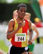 24 June 2012; Uchenna Uwechue, Tallaght A.C, Co. Dublin, in action during the Junior Men's 800m event. Woodie's DIY Junior and U23 Track and Field Championships of Ireland, Tullamore Harriers A.C., Tullamore, Co. Offaly. Picture credit: Tomás Greally / SPORTSFILE