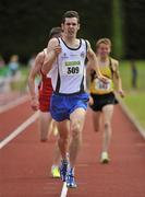 24 June 2012; Michael McKilliop, St. Malachy's A.C, Co. Antrim, on his way to winning the Men's Under 23 1500m event. Woodie's DIY Junior and U23 Track and Field Championships of Ireland, Tullamore Harriers A.C., Tullamore, Co. Offaly. Picture credit: Tomás Greally / SPORTSFILE