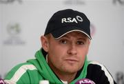 22 June 2012; Ireland's William Porterfield speaking to the media during a press conference ahead of their RSA Challenge ODI match against Australia on Saturday. Ireland Cricket Press Conference, Stormont, Belfast, Co. Antrim. Picture credit: Oliver McVeigh / SPORTSFILE