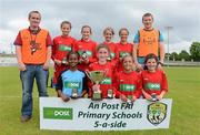 26 June 2012; The Monaleen NS, Limerick, team with the cup. An Post FAI Primary Schools 5-a-Side Girls “B” Section All-Ireland Finals, Athlone IT, Athlone, Co. Westmeath. Picture credit: Brian Lawless / SPORTSFILE