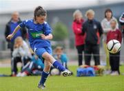 26 June 2012; Dearbhla Curran, Dunboyne Senior NS, Meath, shoots to score a goal. An Post FAI Primary Schools 5-a-Side Girls “B” Section All-Ireland Finals, Dunboyne Senior NS, Meath, v Monaleen NS, Limerick, Athlone IT, Athlone, Co. Westmeath. Picture credit: Brian Lawless / SPORTSFILE