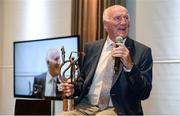 16 September 2017; Former Kilkenny hurler Eddie Keher is interviewed after receiving his Lifetime Achievement Award at the GPA Former Players Event at Croke Park in Dublin. Photo by Cody Glenn/Sportsfile