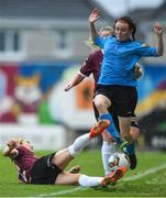 16 September 2017; Dearbhaile Beirne of UCD Waves in action against Elle O'Flaherty of Galway WFC during the Continental Tyres Women's National League Shield Final match between Galway WFC and UCD Waves at Eamonn Deasy Park in Galway. Photo by Eóin Noonan/Sportsfile