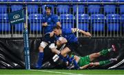 16 September 2017; Liam Turner of Leinster goes over to score their sides third try during the U19 Interprovincial Series match between Leinster and Connacht at Donnybrook Stadium in Donnybrook, Dublin. Photo by Sam Barnes/Sportsfile