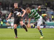 16 September 2017; Patrick McEleney of Dundalk in action against Simon Madden of Shamrock Rovers during the EA Sports Cup Final between Shamrock Rovers and Dundalk at Tallaght Stadium in Dublin. Photo by Stephen McCarthy/Sportsfile
