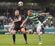 16 September 2017; Patrick McEleney of Dundalk in action against Simon Madden of Shamrock Rovers during the EA Sports Cup Final between Shamrock Rovers and Dundalk at Tallaght Stadium in Dublin. Photo by Stephen McCarthy/Sportsfile