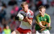 17 September 2017; Dara Rafferty of Derry in action against Chris O’Donoghue of Kerry during the Electric Ireland GAA Football All-Ireland Minor Championship Final match between Kerry and Derry at Croke Park in Dublin. Photo by Piaras Ó Mídheach/Sportsfile