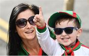 17 September 2017; Mayo supporters Elaine and Michael Moran Jnr, from Park, Co. Mayo, ahead of the GAA Football All-Ireland Senior Championship Final match between Dublin and Mayo at Croke Park in Dublin. Photo by Ramsey Cardy/Sportsfile