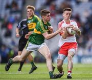 17 September 2017; Patrick Quigg of Derry in action against Barry Mahony of Kerry during the Electric Ireland GAA Football All-Ireland Minor Championship Final match between Kerry and Derry at Croke Park in Dublin. Photo by Seb Daly/Sportsfile