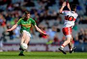 17 September 2017; Barry Mahony of Kerry in action against Patrick Quigg of Derry during the Electric Ireland GAA Football All-Ireland Minor Championship Final match between Kerry and Derry at Croke Park in Dublin. Photo by Piaras Ó Mídheach/Sportsfile