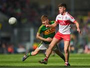 17 September 2017; Brian Friel of Kerry in action against Oran McGill of Derry during the Electric Ireland GAA Football All-Ireland Minor Championship Final match between Kerry and Derry at Croke Park in Dublin. Photo by Eóin Noonan/Sportsfile