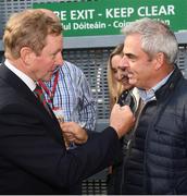 17 September 2017; Golfer Paul McGinley and former Taoiseach Enda Kenny prior to the GAA Football All-Ireland Senior Championship Final match between Dublin and Mayo at Croke Park in Dublin. Photo by Stephen McCarthy/Sportsfile
