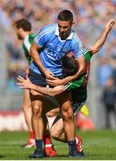 17 September 2017; James McCarthy of Dublin in action against Kevin McLoughlin of Mayo during the GAA Football All-Ireland Senior Championship Final match between Dublin and Mayo at Croke Park in Dublin. Photo by Brendan Moran/Sportsfile