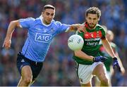 17 September 2017; James McCarthy of Dublin in action against Tom Parsons of Mayo during the GAA Football All-Ireland Senior Championship Final match between Dublin and Mayo at Croke Park in Dublin. Photo by Sam Barnes/Sportsfile
