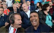 17 September 2017; Jeff Stelling and Chris Kamara work in their commentating position during the match. Watch Jeff Stelling and Chris Kamara commentate on the All-Ireland Football Final in the final episode of AIB’s Jeff & Kammy’s Journey to Croker airing on www.youtube.com/AIB at 5pm on Monday 25th September. For exclusive content and behind the scenes action follow AIB GAA on Facebook, Twitter, Instagram and Snapchat. Photo by Cody Glenn/Sportsfile