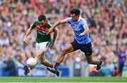 17 September 2017; Kevin McLoughlin of Mayo is tackled by Cian O'Sullivan of Dublin during the GAA Football All-Ireland Senior Championship Final match between Dublin and Mayo at Croke Park in Dublin. Photo by Ramsey Cardy/Sportsfile