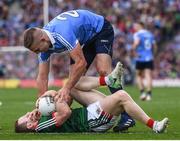 17 September 2017; Eoghan O'Gara of Dublin and Colm Boyle of Mayo during the GAA Football All-Ireland Senior Championship Final match between Dublin and Mayo at Croke Park in Dublin. Photo by Stephen McCarthy/Sportsfile