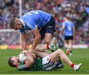 17 September 2017; Eoghan O'Gara of Dublin and Colm Boyle of Mayo during the GAA Football All-Ireland Senior Championship Final match between Dublin and Mayo at Croke Park in Dublin. Photo by Stephen McCarthy/Sportsfile