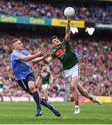 17 September 2017; Eoghan O'Gara of Dublin in action against Brendan Harrison of Mayo during the GAA Football All-Ireland Senior Championship Final match between Dublin and Mayo at Croke Park in Dublin. Photo by Stephen McCarthy/Sportsfile