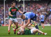 17 September 2017; Eoghan O'Gara of Dublin and Colm Boyle of Mayo during the GAA Football All-Ireland Senior Championship Final match between Dublin and Mayo at Croke Park in Dublin. Photo by Stephen McCarthy/Sportsfile