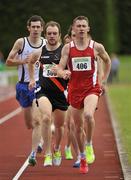 24 June 2012; Eventual second place finisher, Sam Kelly, right, Fingallians A.C and Mark McDonald, left, Clonliffe Harriers A.C, in action during the Mens Under 23 1500m event. Woodie's DIY Junior and U23 Track and Field Championships of Ireland, Tullamore Harriers A.C., Tullamore, Co. Offaly. Picture credit: Tomás Greally / SPORTSFILE