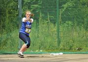 23 June 2012; Eventual third place finisher, Aoife Vaughan Witts Borrisokane Community College, Co.Tipperary, in action during the Girls Hammer event. AVIVA Tailteann Irish Schools' Interprovincial, Morton Stadium, Santry, Dublin. Picture credit: Tomás Greally / SPORTSFILE