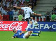 28 June 2012; Sami Khedira, Germany, in action against Leonardo Bonucci, Italy. UEFA EURO 2012, Semi-Final, Germany v Italy, National Stadium, Warsaw, Poland. Picture credit: Pat Murphy / SPORTSFILE