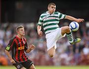 29 June 2012; Conor Powell, Shamrock Rovers, in action against Keith Buckley, Bohemians. Airtricity League Premier Division, Bohemians v Shamrock Rovers, Dalymount Park, Dublin. Picture credit: David Maher / SPORTSFILE